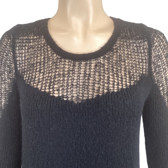 Ulla Johnson Pullover Black Wool Alpaca Scoop Neck‎ Sweater Super soft size P 0 - Picture 4 of 8